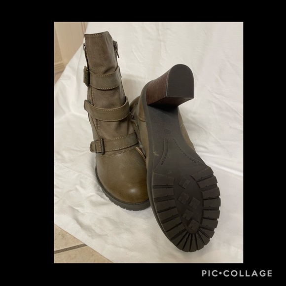 Guess GGadget Moto Platform Bootie, 11, Taupe, New Never Worn. Edgy, Classy Boot - Picture 7 of 14